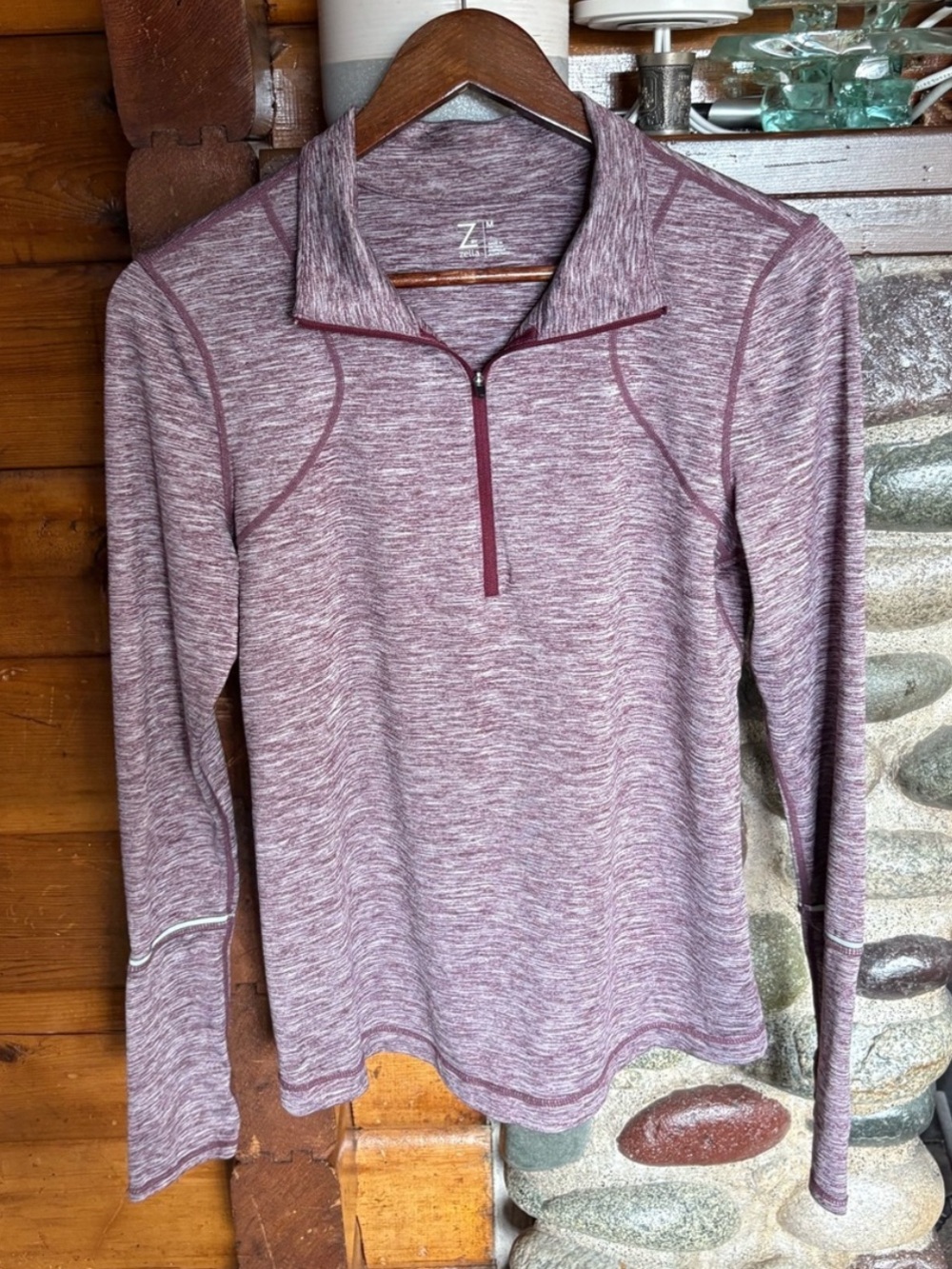 Zella Space Dye Half Zip Performance Pullover Athletic Top Sweater Medium